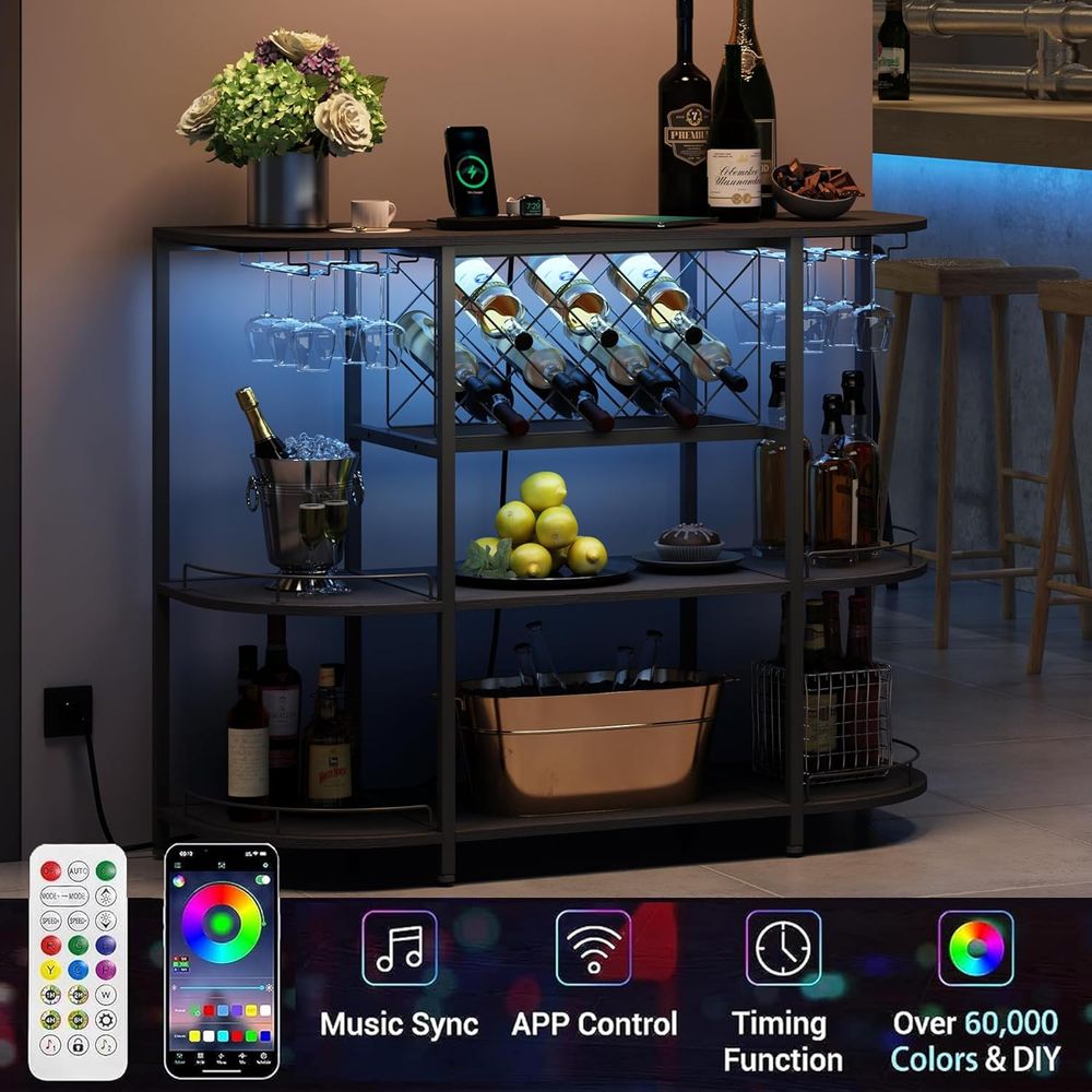 Black 3-Tier Coffee Table with - Home Bar And Coffee ulasan dan harga