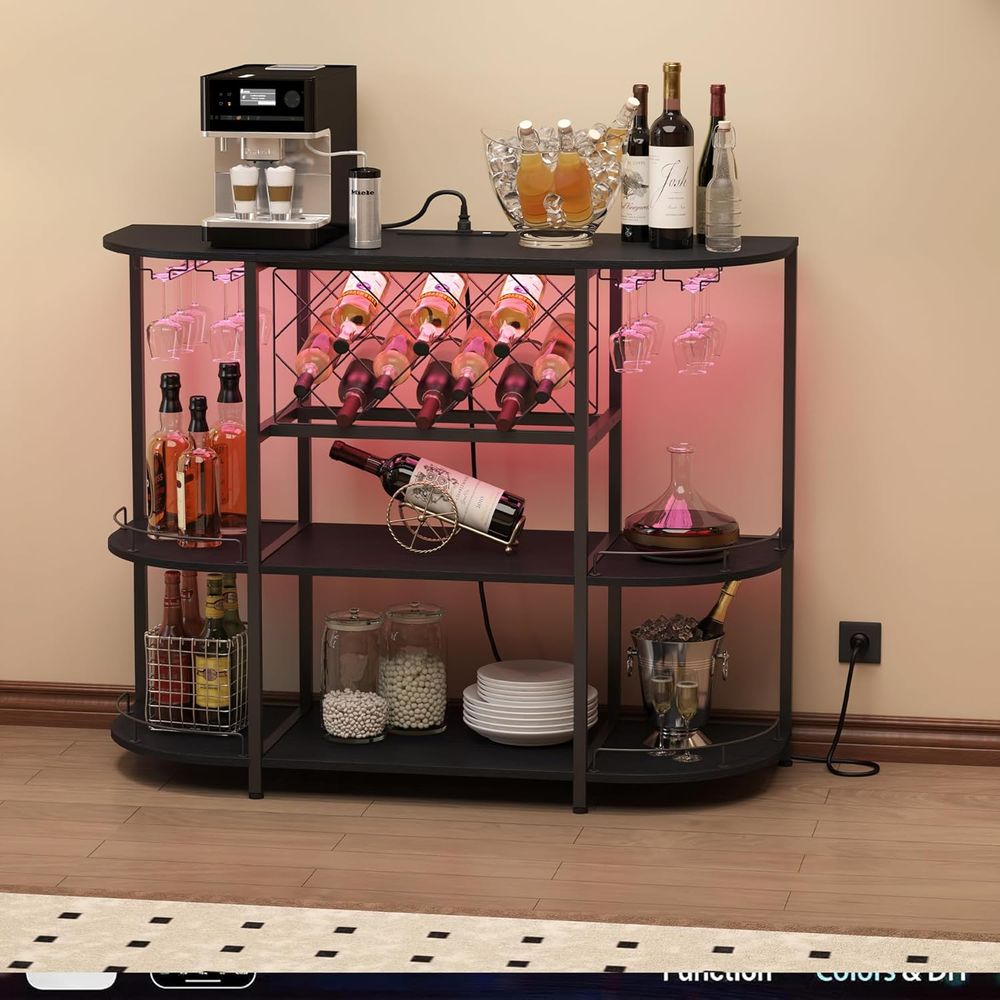 Black 3-Tier Coffee Table with - Home Bar And Coffee ulasan dan harga