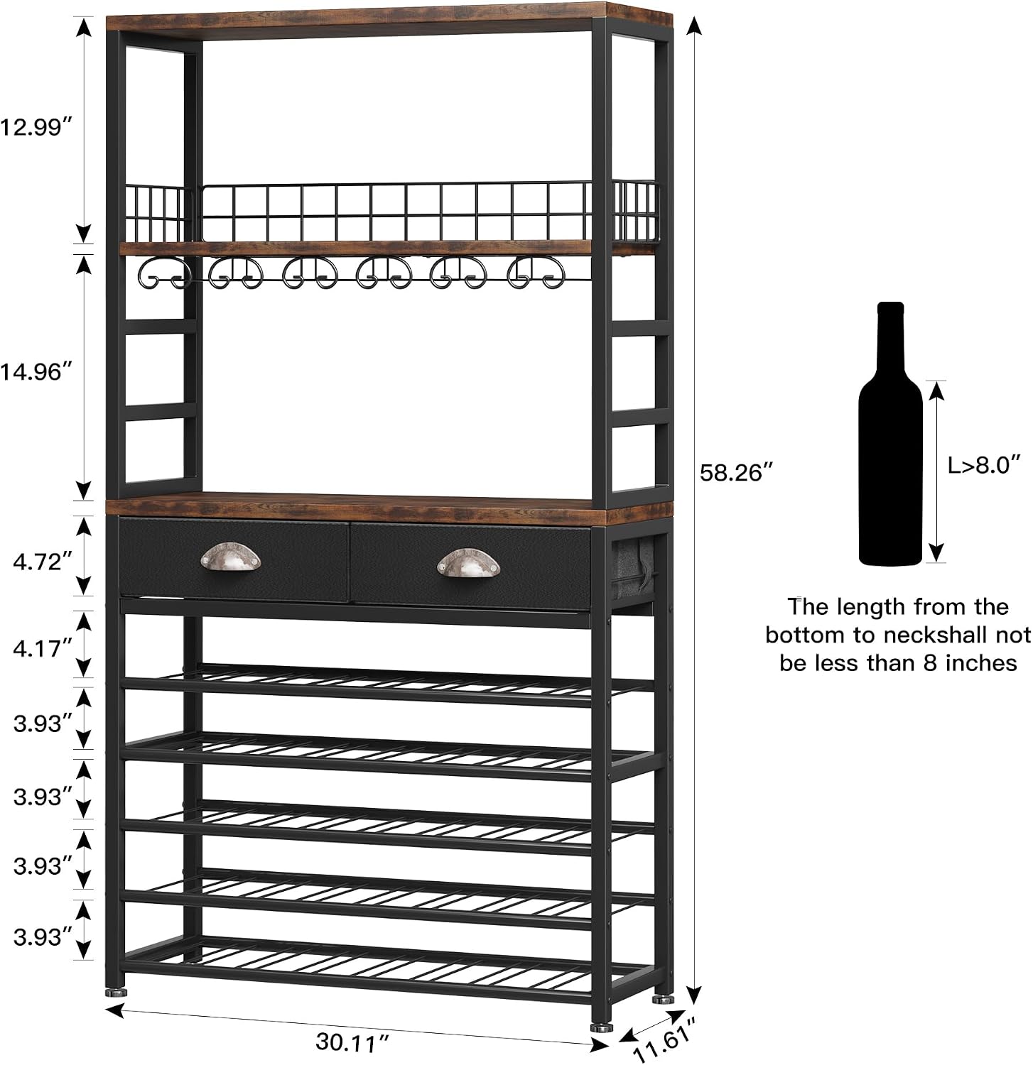 Wine Cabinet with Storage, Win - Home Bar And Cabinet ulasan dan harga