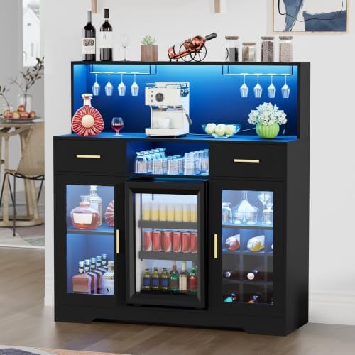 Mini Fridge Cabinet with Stora - Home Bar And Cabinet ulasan dan harga