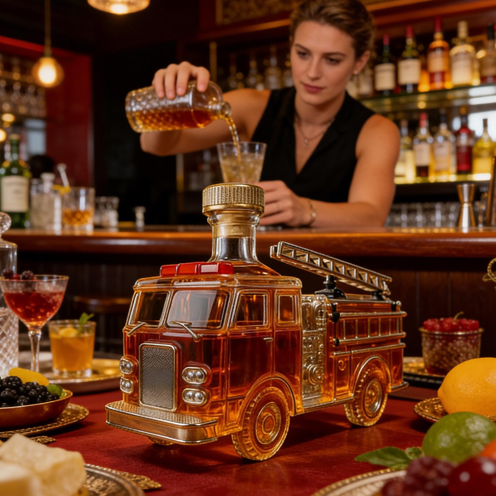 Liquor Bottle 300ml Fire Truck - Home Bar And Cabinet ulasan dan harga