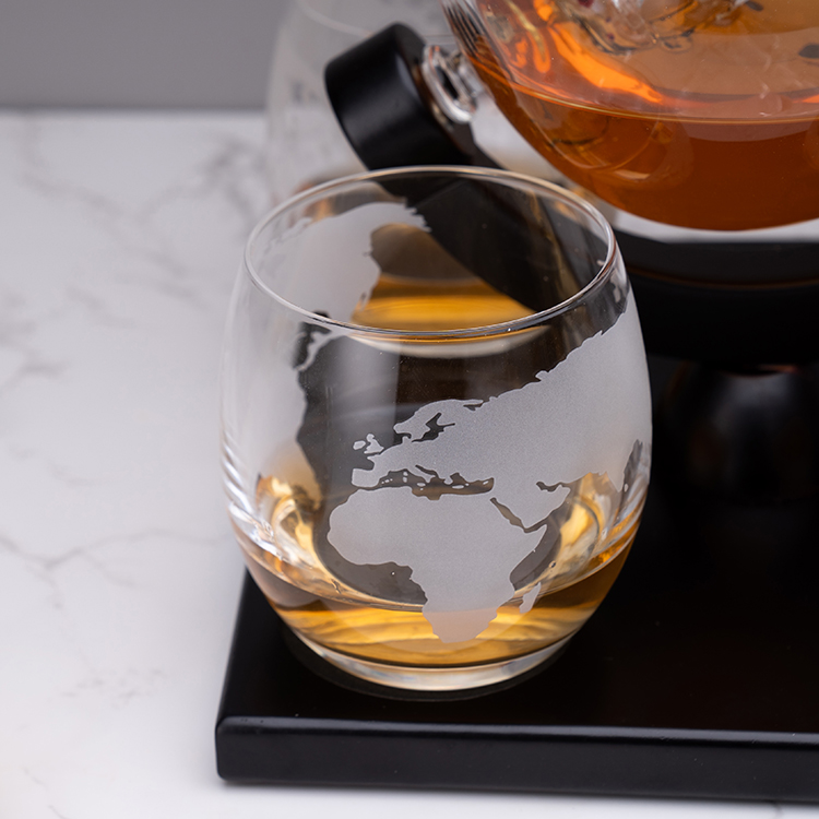Factory Sale Custom 850ML High - Decanter Globe Set ulasan dan harga