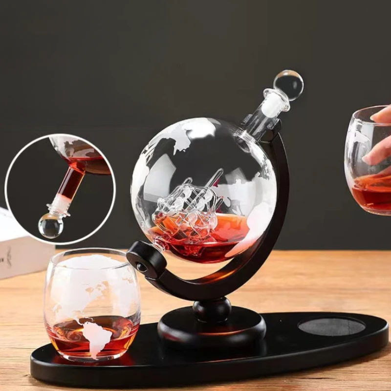 Globe Shaped Whiskey Decanter  - Decanter Globe Set ulasan dan harga