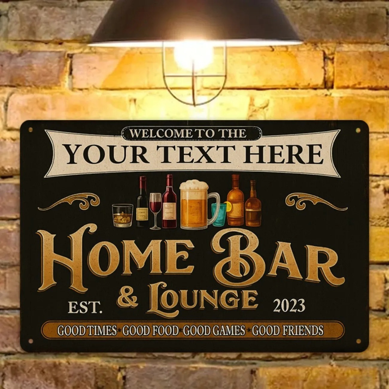 Custom Text Vintage Home Bar & - Home Bar Signs ulasan dan harga