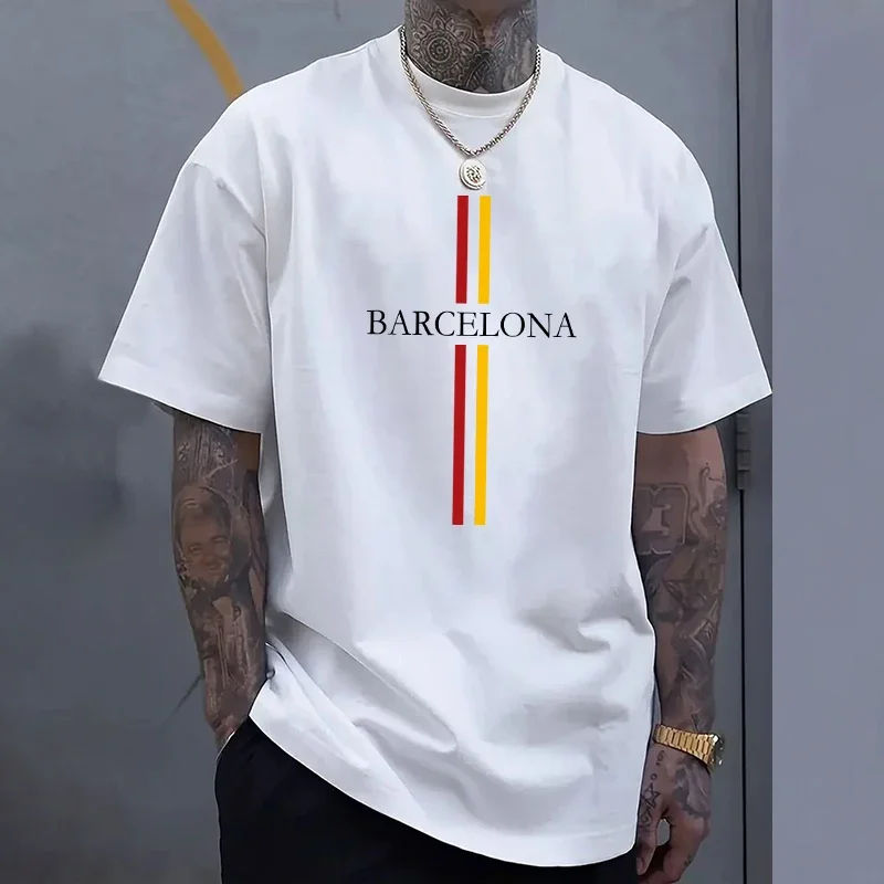 Barcelona Men's Cotton T-shirt - Home Barcelona ulasan dan harga