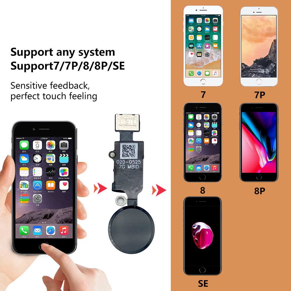 JC 6th 3D Home Button Flex For - Home Bar Iphone ulasan dan harga