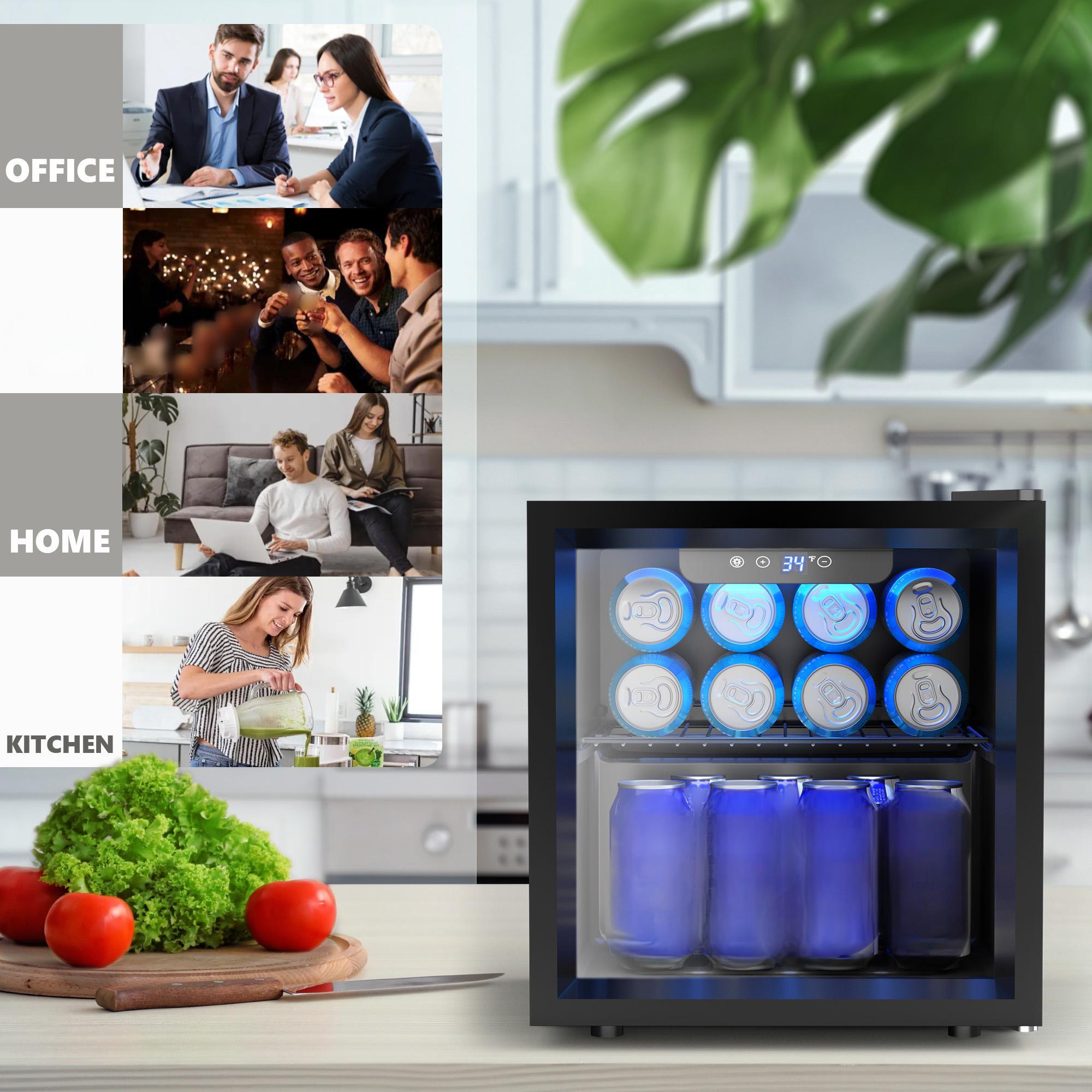EKOJUCE Glass Door Mini Fridge - Home Bar And Fridge ulasan dan harga