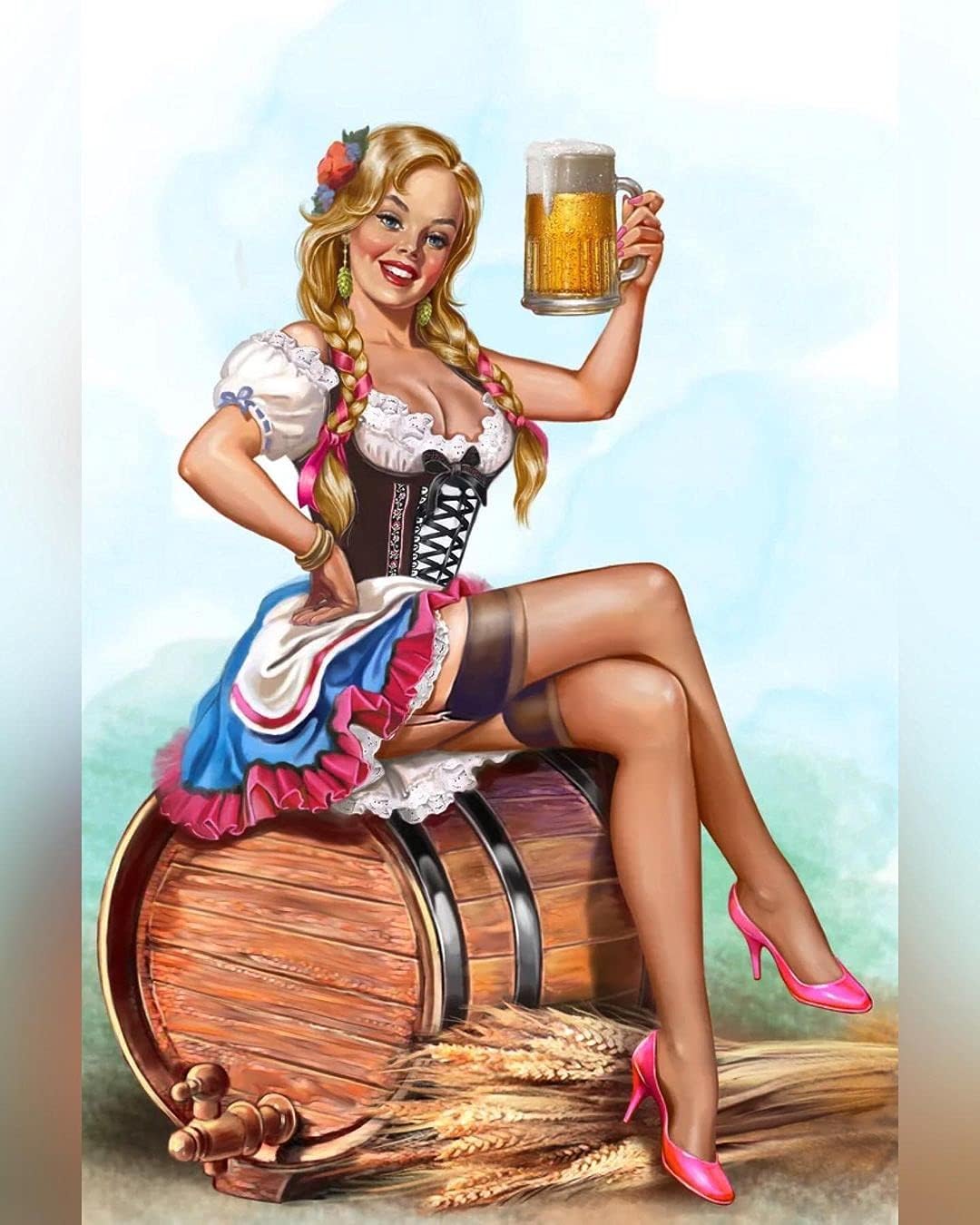 Barrel Pin Up Girl Wheat Beer  - Home Bar And Coffee ulasan dan harga