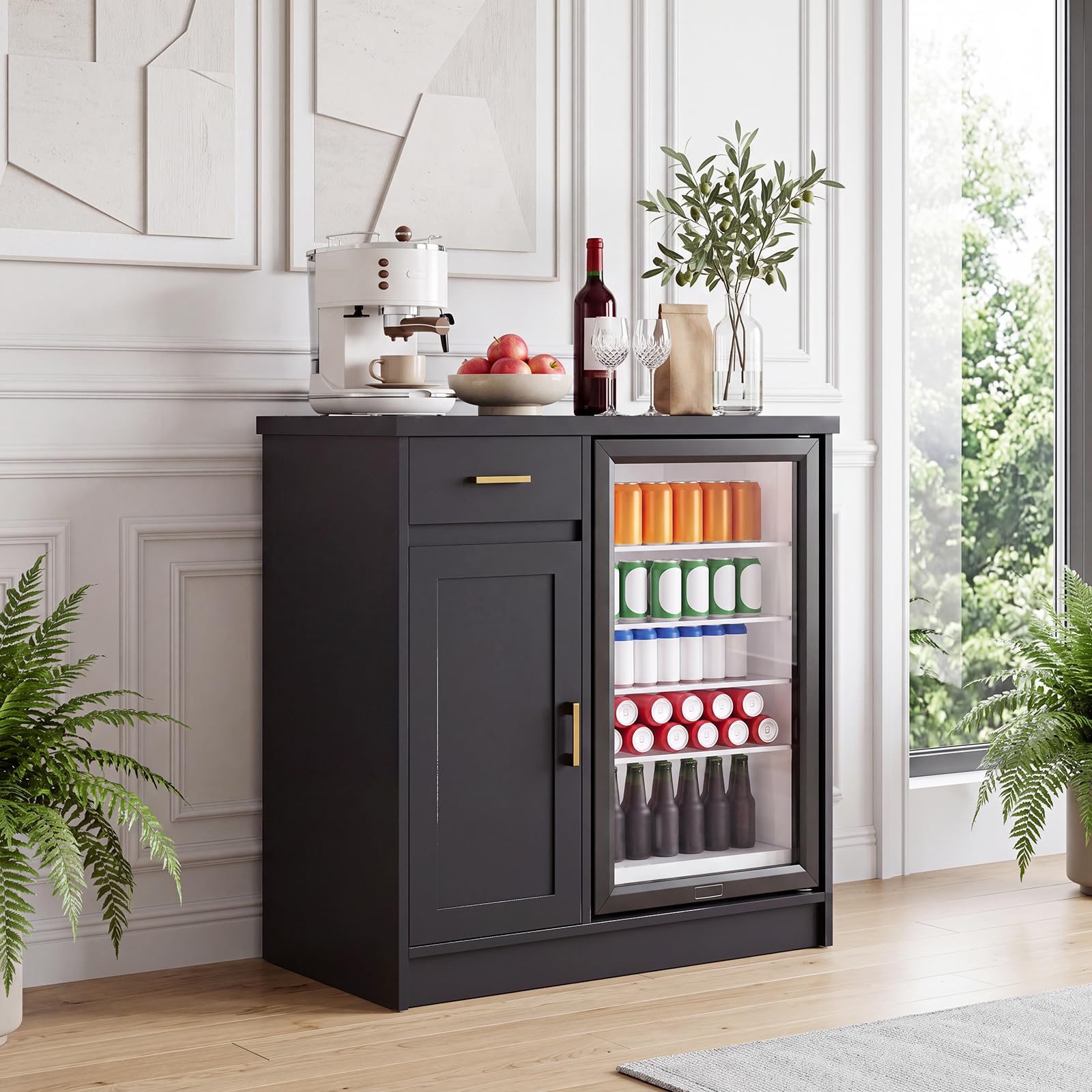 42in Farmhouse Wine Bar Cabine - Home Bar And Fridge ulasan dan harga