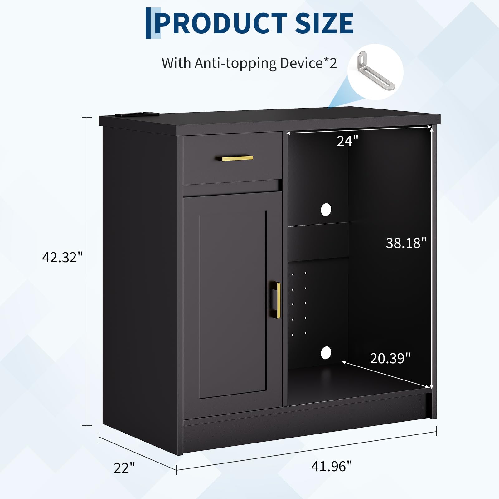 42in Farmhouse Wine Bar Cabine - Home Bar And Fridge ulasan dan harga