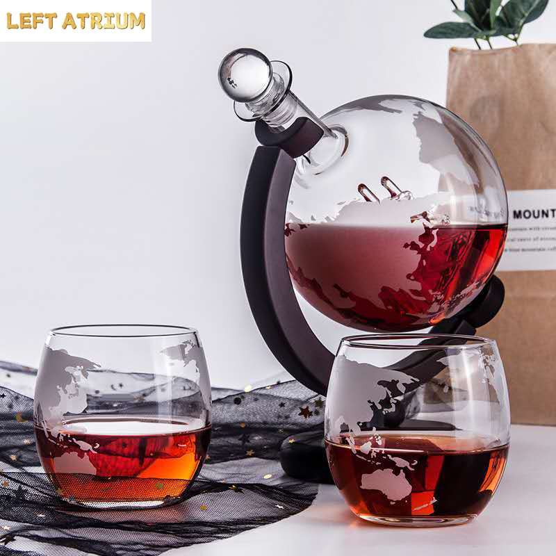 Glass globe shaped decanter, w - Decanter Globe Set ulasan dan harga
