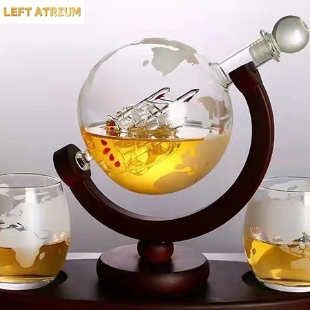 Glass globe shaped decanter, w - Decanter Globe Set ulasan dan harga