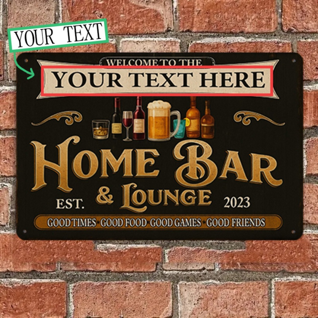 Personalized Custom Vintage Ho - Home Bar Lounge ulasan dan harga