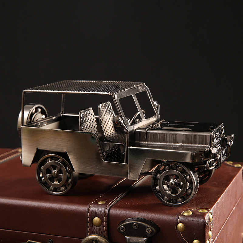 Vintage Jeep Car Ornament Meta - Home Bar And Cabinet ulasan dan harga