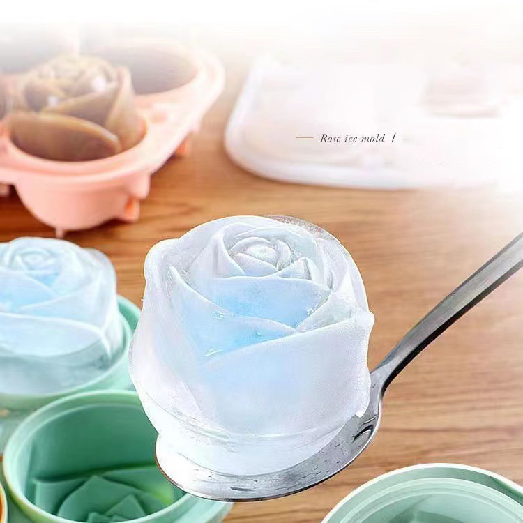3D Rose Ice Molds 4 Holes Ice  - Ice Mold Sphere ulasan dan harga