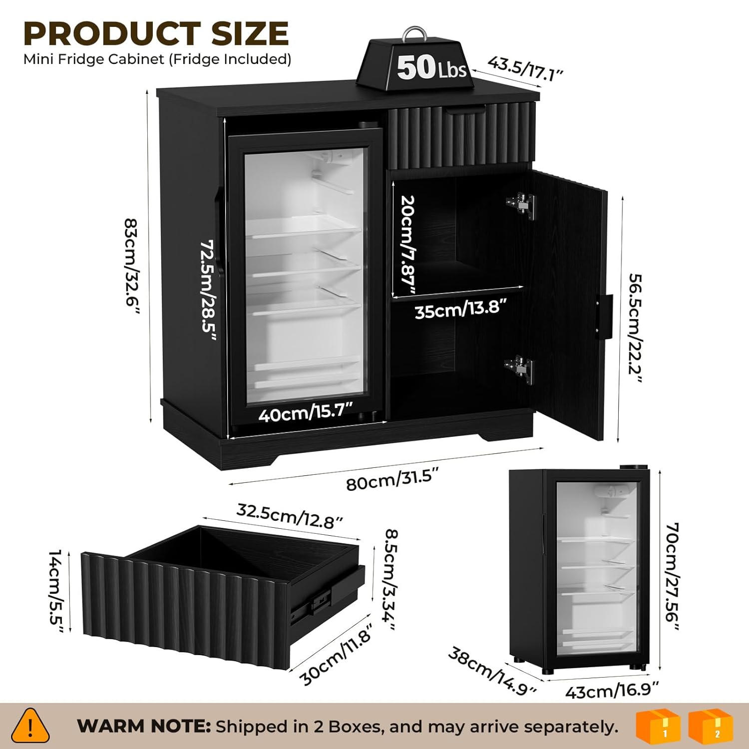 Fluted Coffee Bar Cabinet with - Home Bar And Cabinet ulasan dan harga