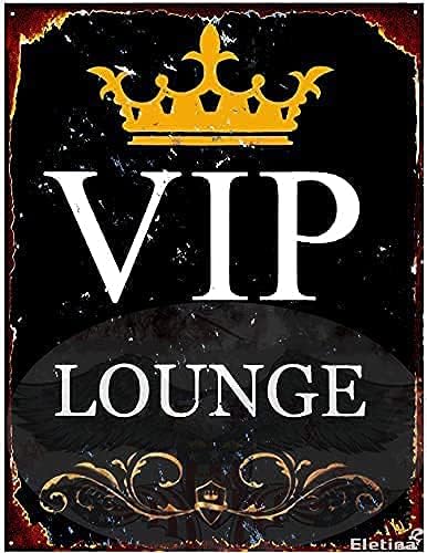 Metal tin Sign Decor VIP Loung - Home Bar Lounge ulasan dan harga