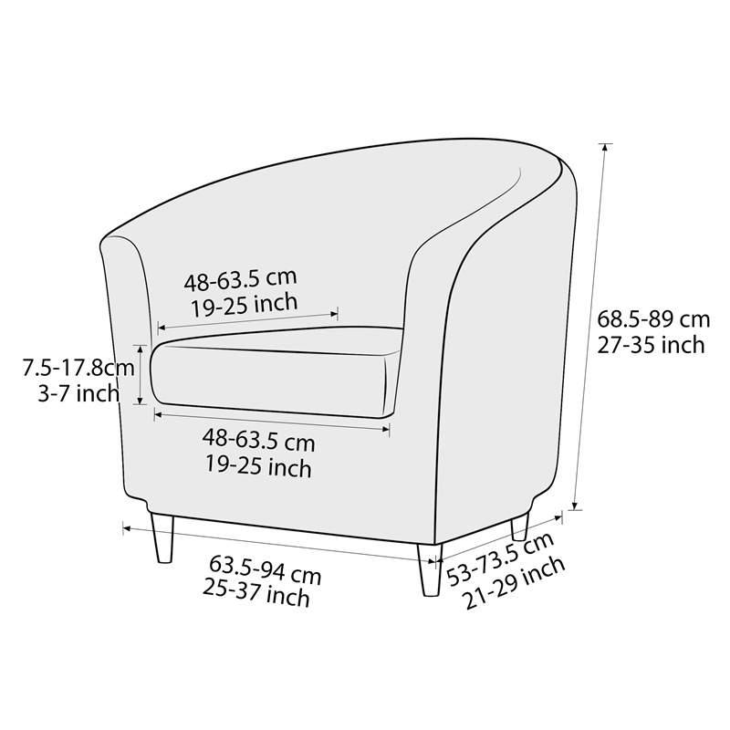 Solid Color Club Armchair Cove - Home Bar Lounge ulasan dan harga