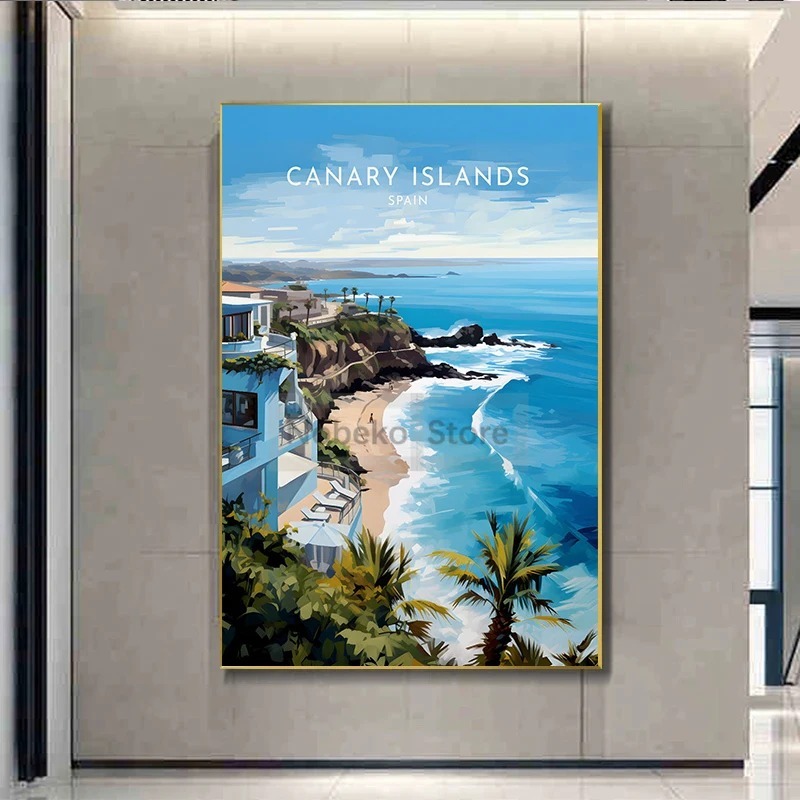 Spain Travel Poster Barcelona  - Home Barcelona ulasan dan harga