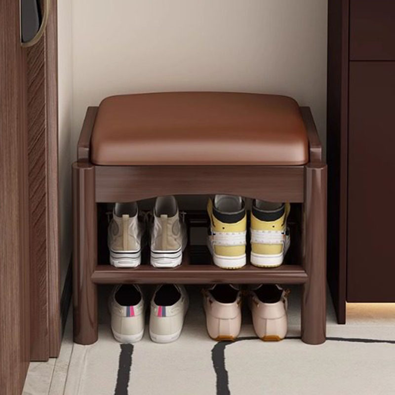 Modern Wood Foot Stool Shoe St - Home Bar Lounge ulasan dan harga