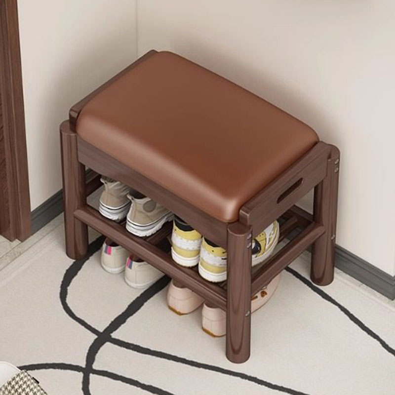 Modern Wood Foot Stool Shoe St - Home Bar Lounge ulasan dan harga