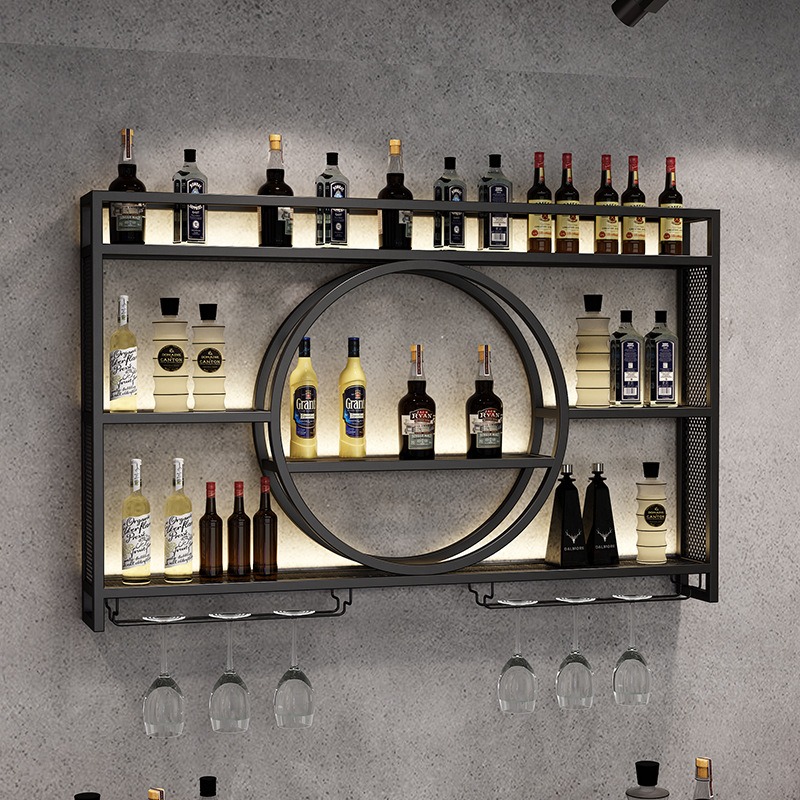 Bar wine rack wall-mounted win - Home Bar And Cabinet ulasan dan harga