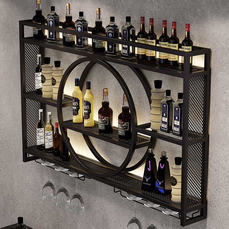 Bar wine rack wall-mounted win - Home Bar And Cabinet ulasan dan harga