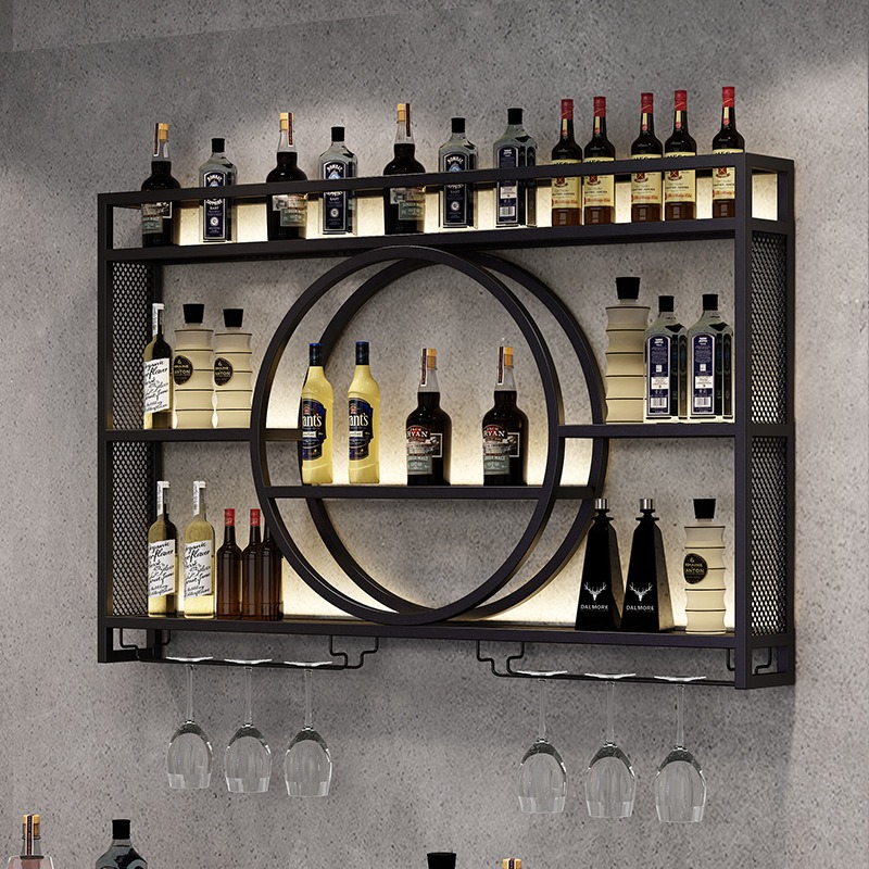 Bar wine rack wall-mounted win - Home Bar And Cabinet ulasan dan harga