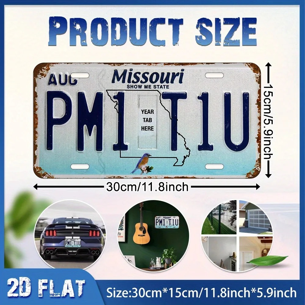 2D Flat Retro Missouri Blue Bi - Home Bar Signs ulasan dan harga