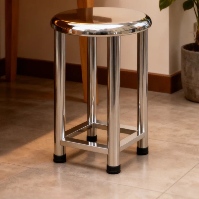 304 Stainless Steel Round Stoo - Home Bar Lounge ulasan dan harga