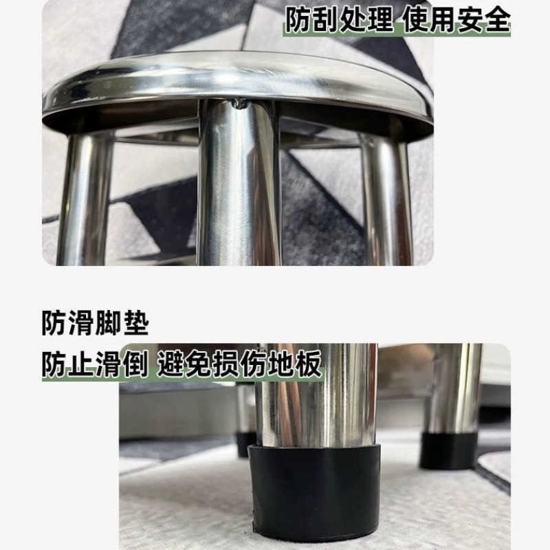 304 Stainless Steel Round Stoo - Home Bar Lounge ulasan dan harga